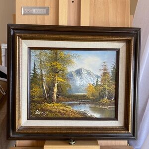 Artist signed Vintage Oil Painting “ Fall Forest "